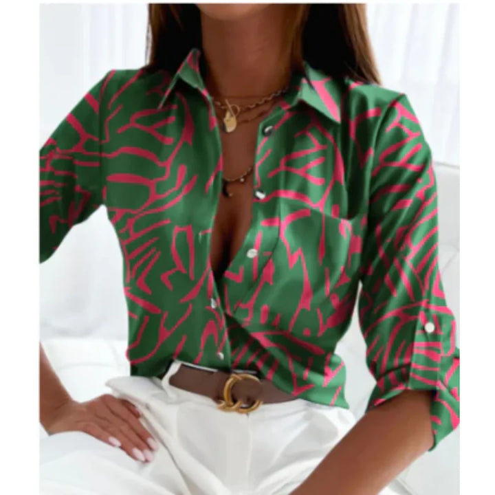 Blouse met kleurverloopprint voor dames