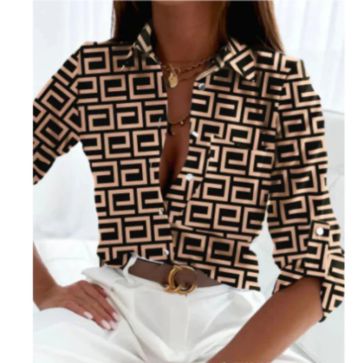 Blouse met kleurverloopprint voor dames