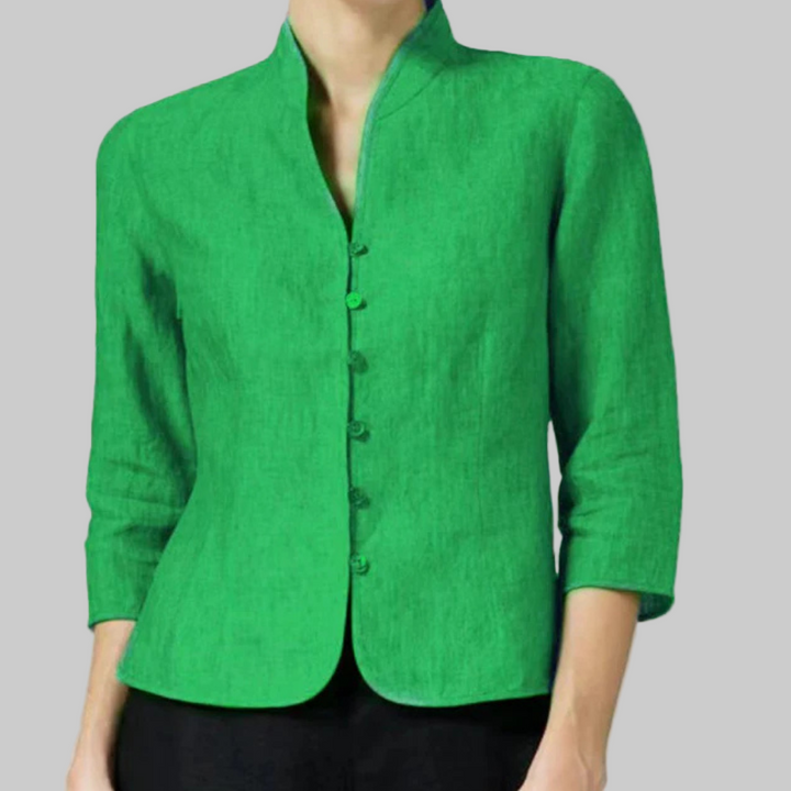 Blouse met opstaande kraag voor dames