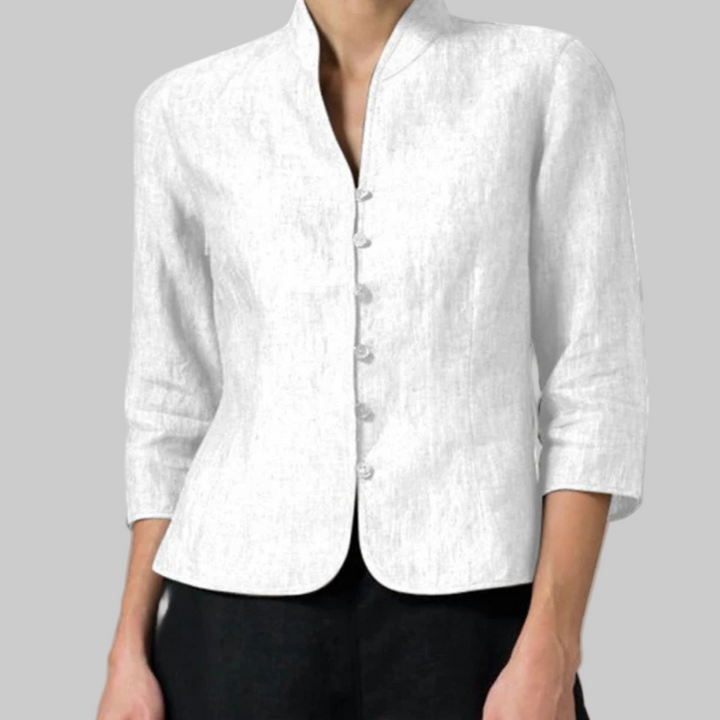Blouse met opstaande kraag voor dames