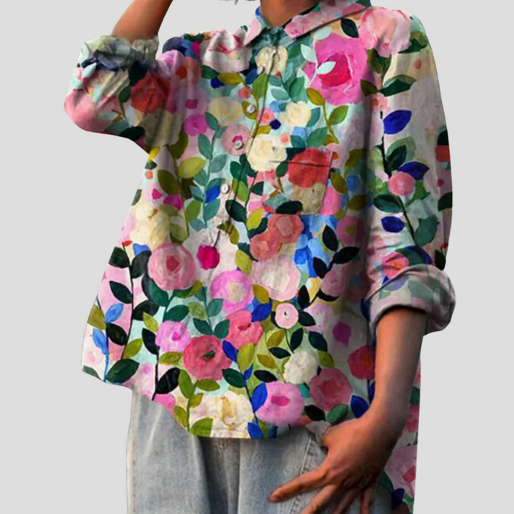 Dames blouse met bloemenprint