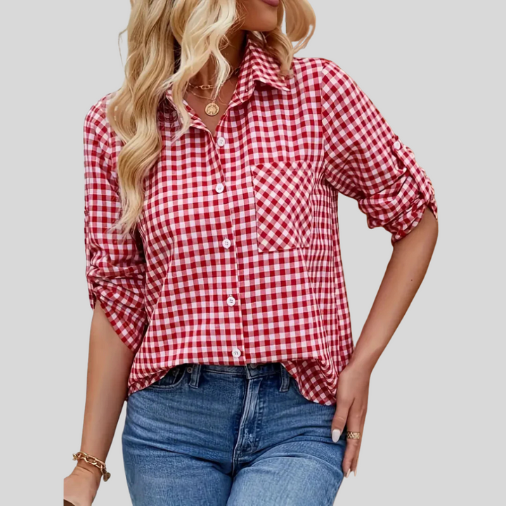 Damesoverhemd - Casual stijl met relaxte rand