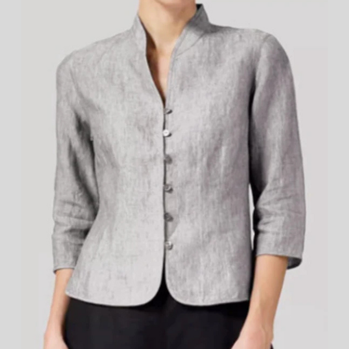 Blouse met opstaande kraag voor dames