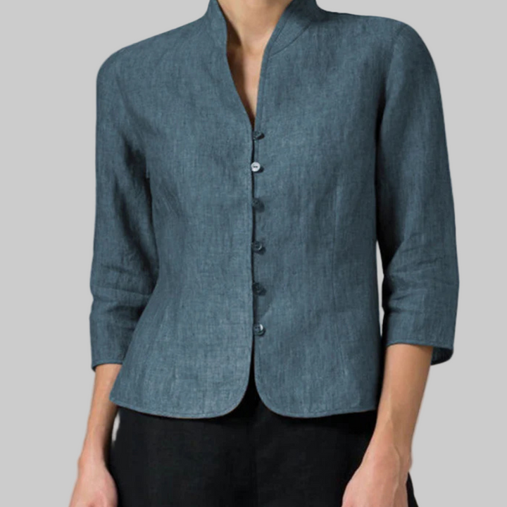 Blouse met opstaande kraag voor dames