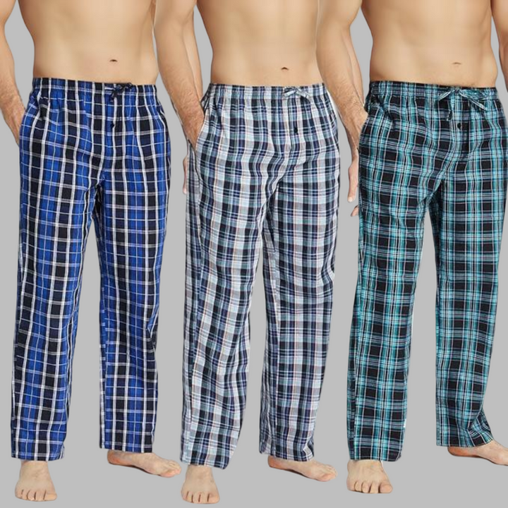 3-pack flanellen pyjamabroeken voor heren