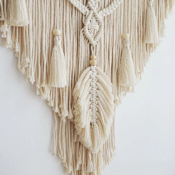 Handgemaakte Macramé Wandhanger met Kwastjes