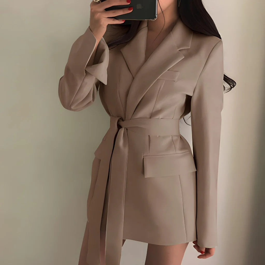 Elegante Blazer met Riem voor Dames