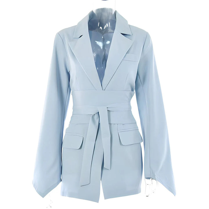 Elegante Blazer met Riem voor Dames