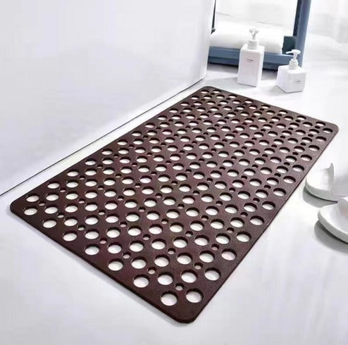 Snel aflopende antislip douchemat met zuignappen voor een veilige grip