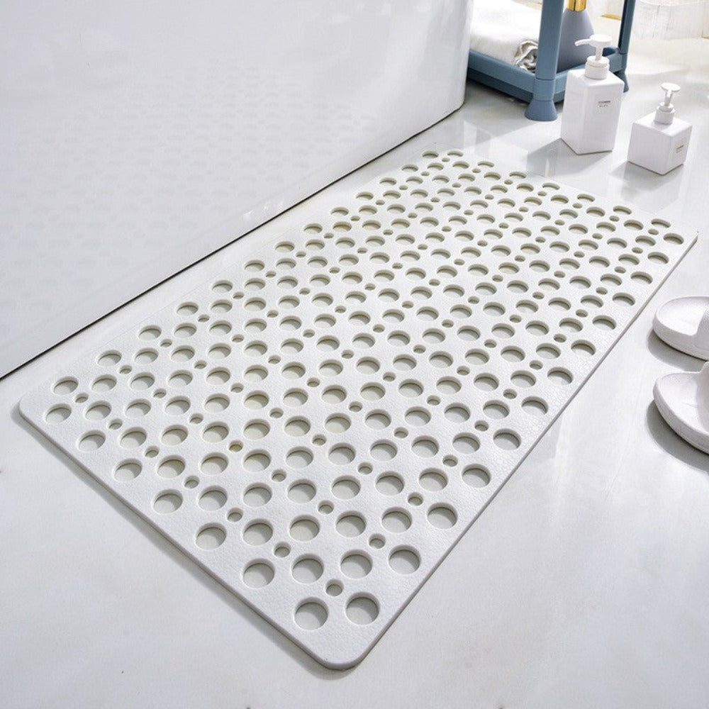 Snel aflopende antislip douchemat met zuignappen voor een veilige grip