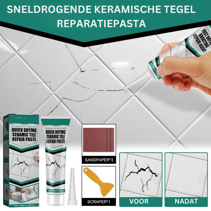 Reparatiemiddel voor tegels