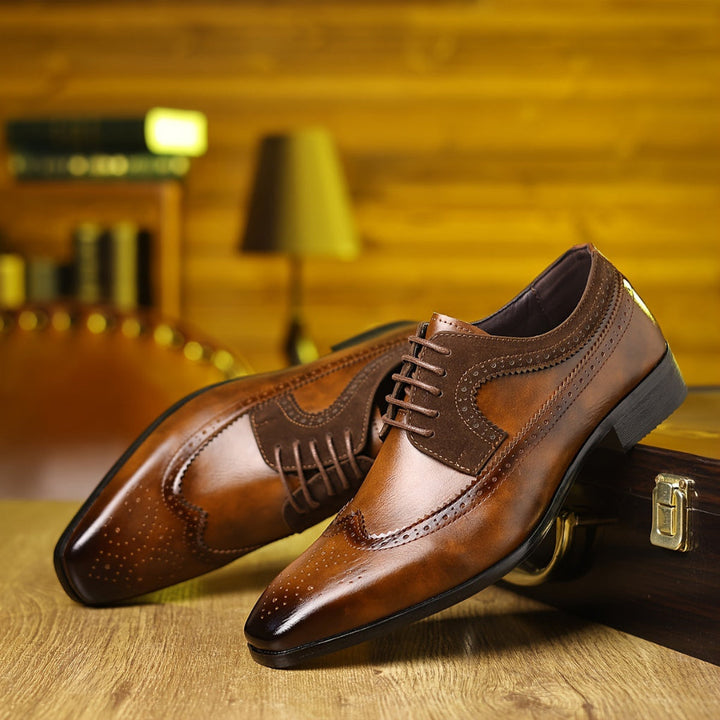 Elegante leren herenschoenen voor zakelijke gelegenheden