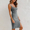 Slim Fit met U-Hals en Split