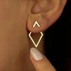 Minimalistische Geometrische Oorbellen met Diamant- en Pijlvorm