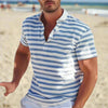 Retro gestreept poloshirt voor heren