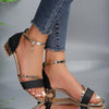 Glitter Sandalen met Elegante Flare
