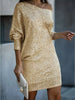 Feestjurk Dames met Contrasterende Pailletten