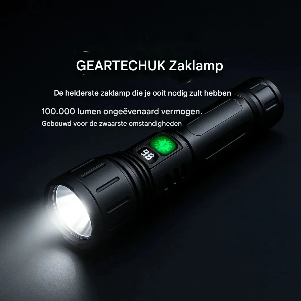 100000 lumen tactische zaklamp