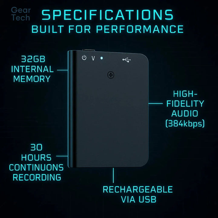 Mini spraakgestuurde recorder