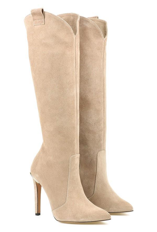 Tijdloze Dames Laarzen met Elegante Hak en Slank Silhouet