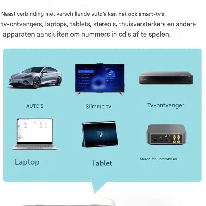Draagbare auto-cd-speler – hoogwaardige audio voor onderweg