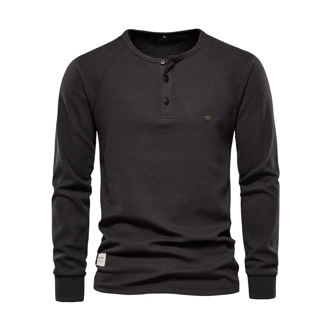 Heren Shirt met lange mouwen en ronde hals