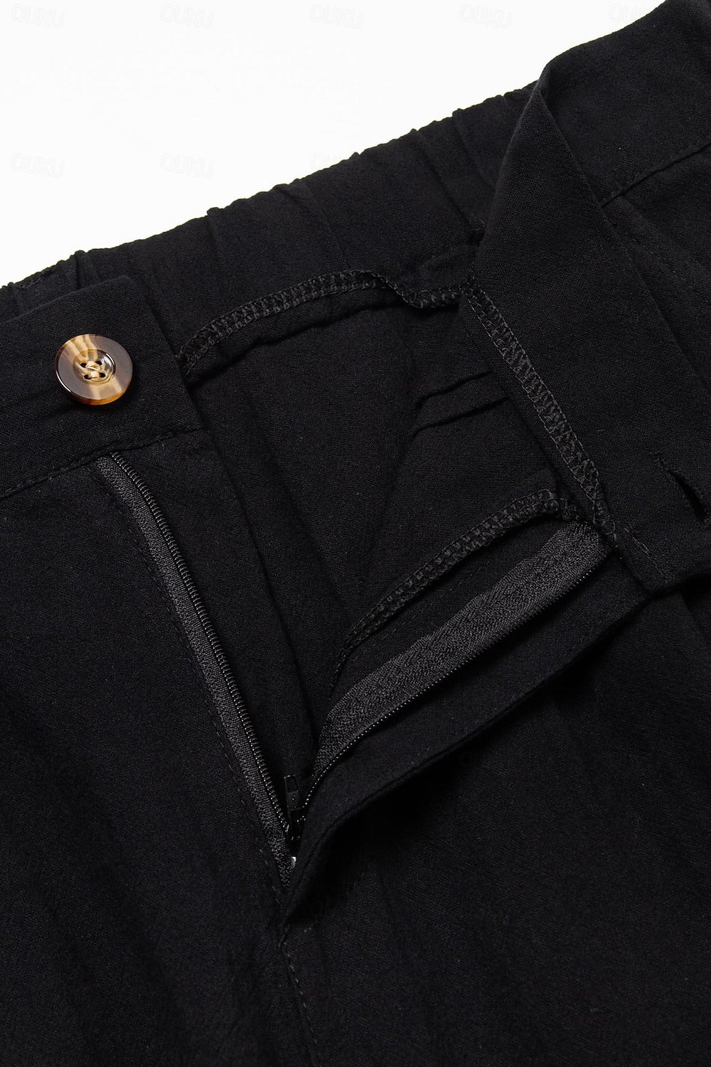 Klassieke Linnen-Katoenen Korte Broek voor Heren