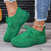 Yuna – Ademend Mesh Dames Sneakers met Veters en Platformzool