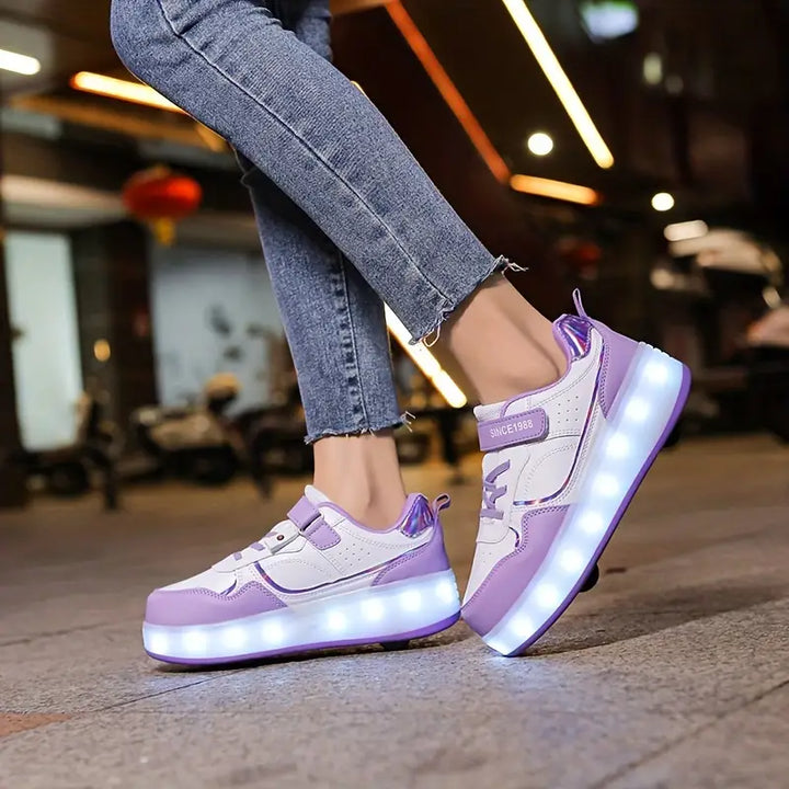 RollGlo - Trendy Rolschoenen voor kinderen - met lampjes