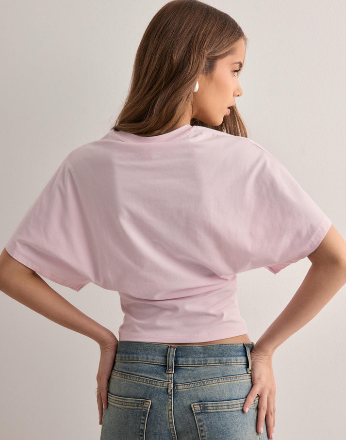 Oversized T-shirt met Statement Mouwen
