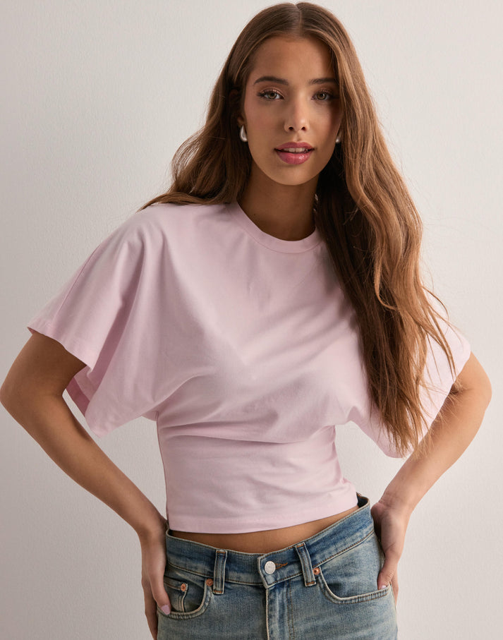 Oversized T-shirt met Statement Mouwen