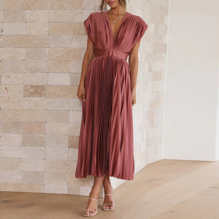 Elegante Mouwloze Zomerjurk met V-Hals