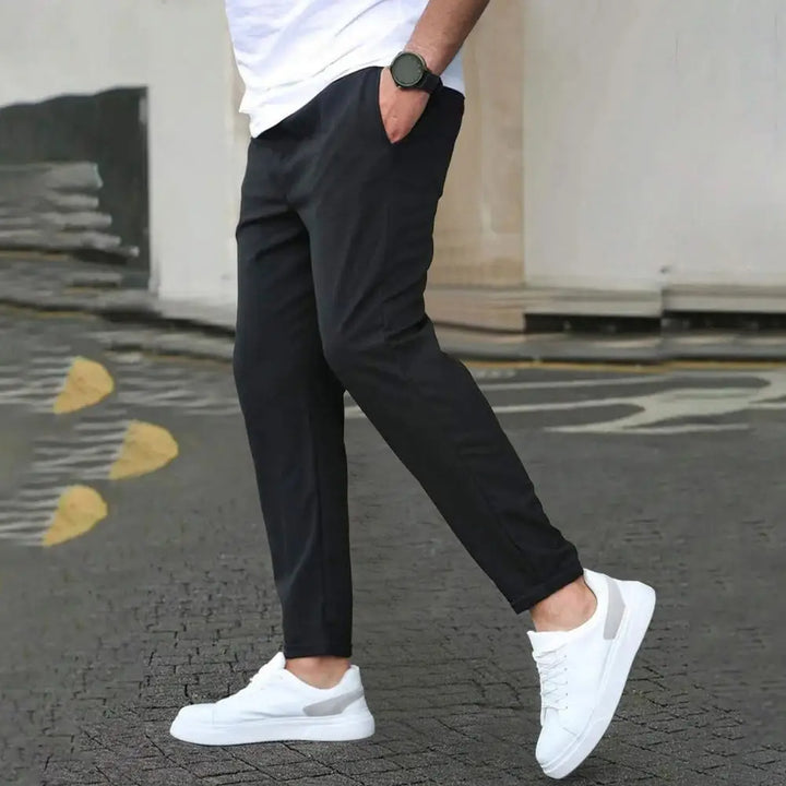 Heren Joggingbroek met Zijzakken en Elastische Taille