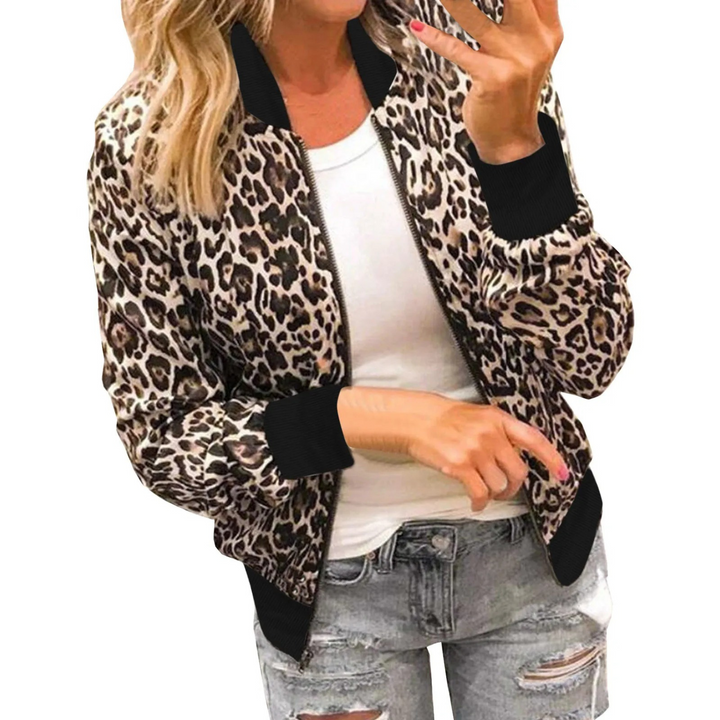 Dunne jas dames met luipaardprint – Rona