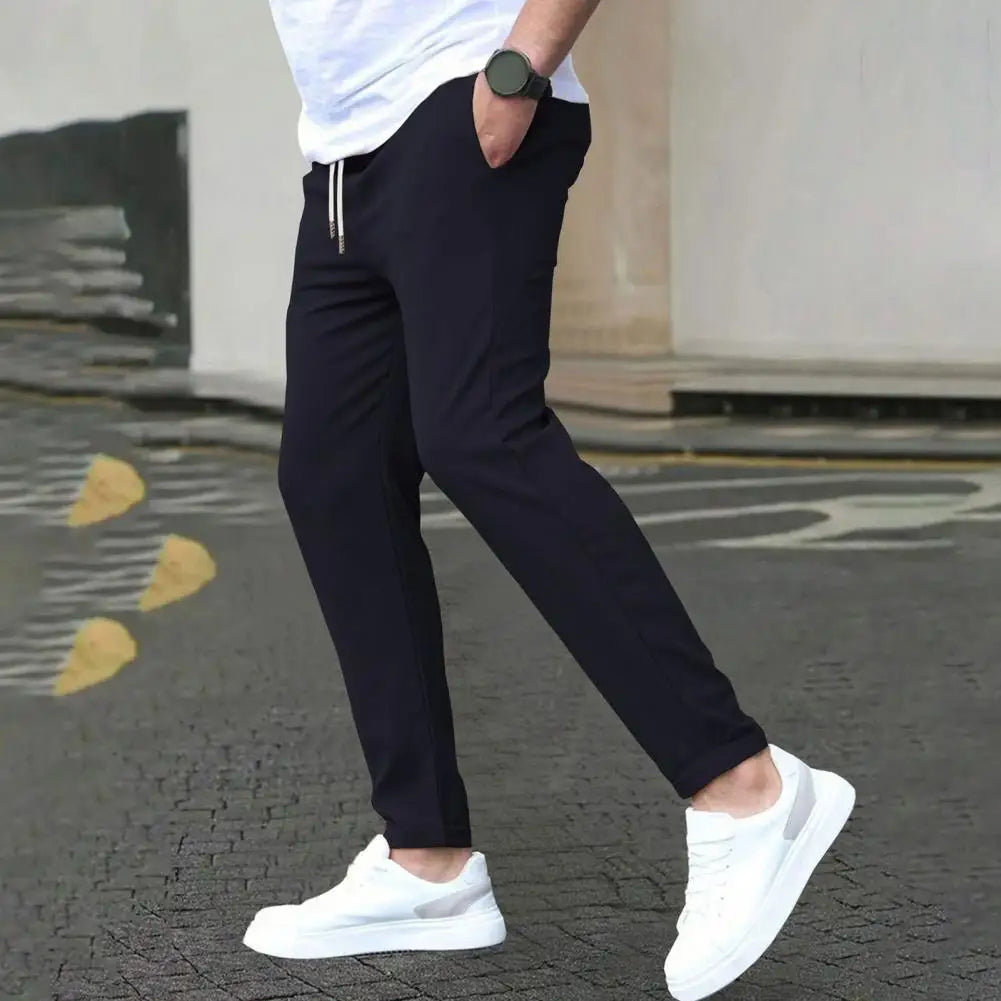 Heren Joggingbroek met Zijzakken en Elastische Taille