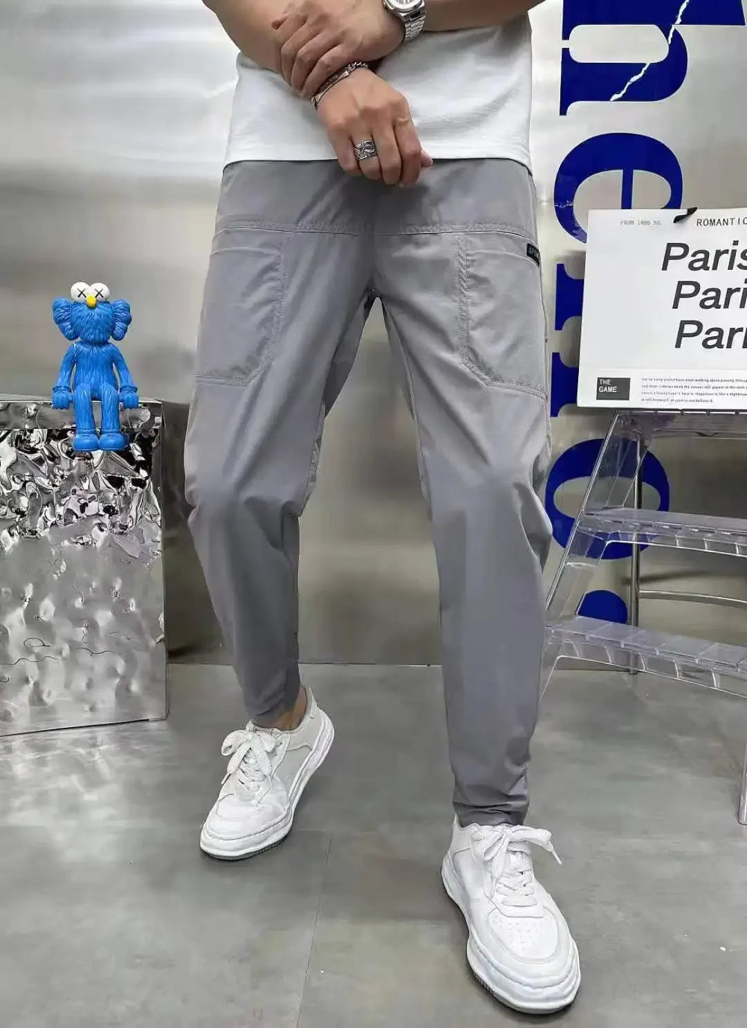 Heren Stretch Cargo Joggers met Meerdere Zakken