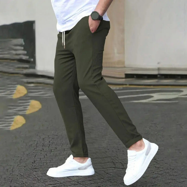 Heren Joggingbroek met Zijzakken en Elastische Taille