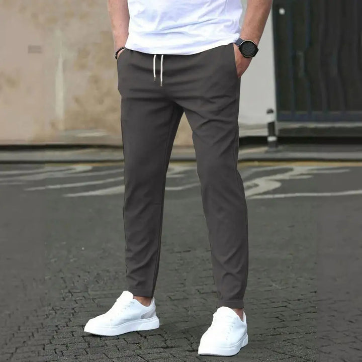 Heren Joggingbroek met Zijzakken en Elastische Taille