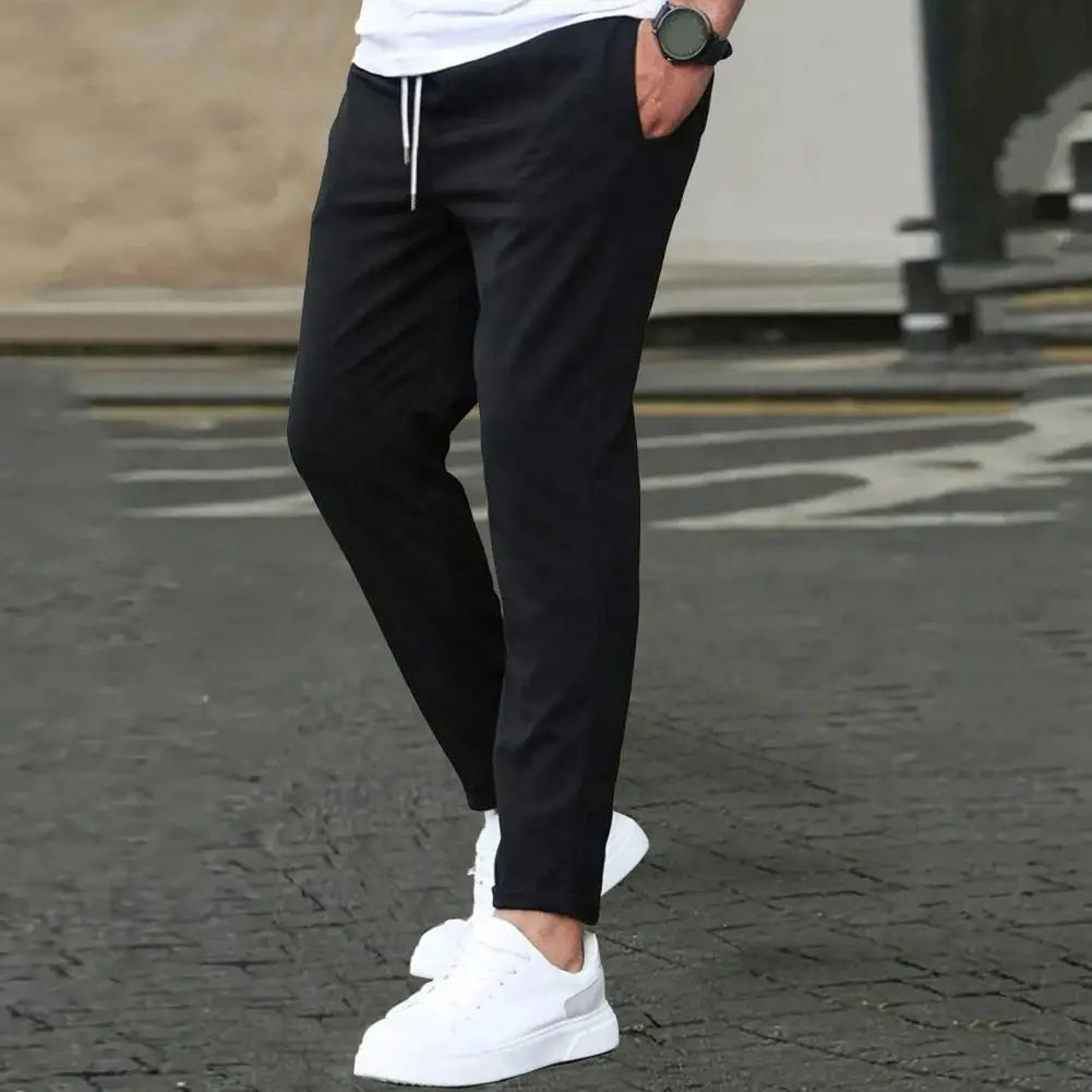 Heren Joggingbroek met Zijzakken en Elastische Taille
