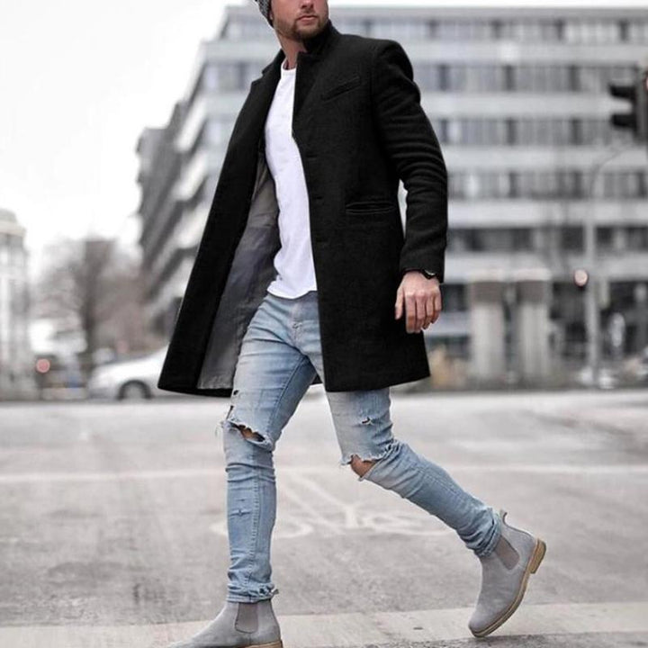 Stijlvolle halflange jas mantel heren - Zeus