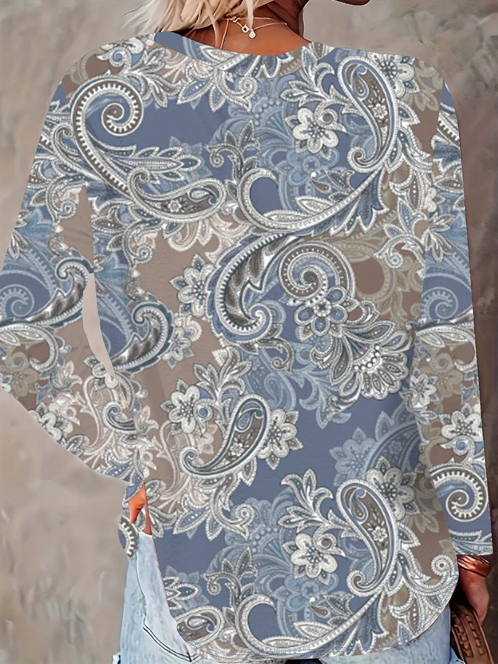 Casual T-shirt met Bloemenprint voor Dames