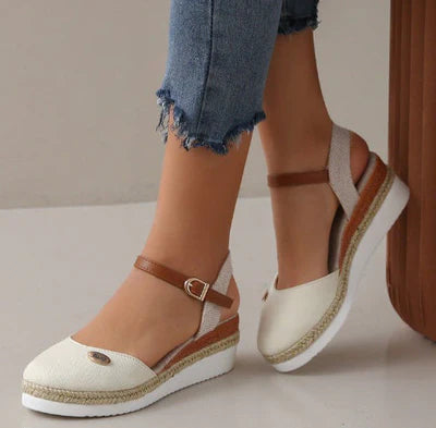Lichtgewicht Platform Wedge Sandalen met Henneptouw