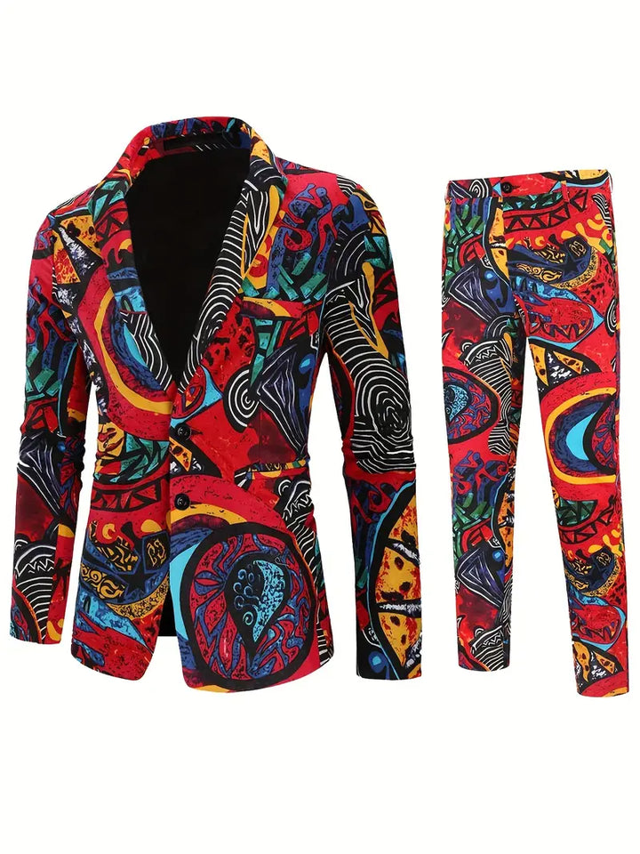 Fraz - Heren Blazer Met Revers en Bijpassende Broek