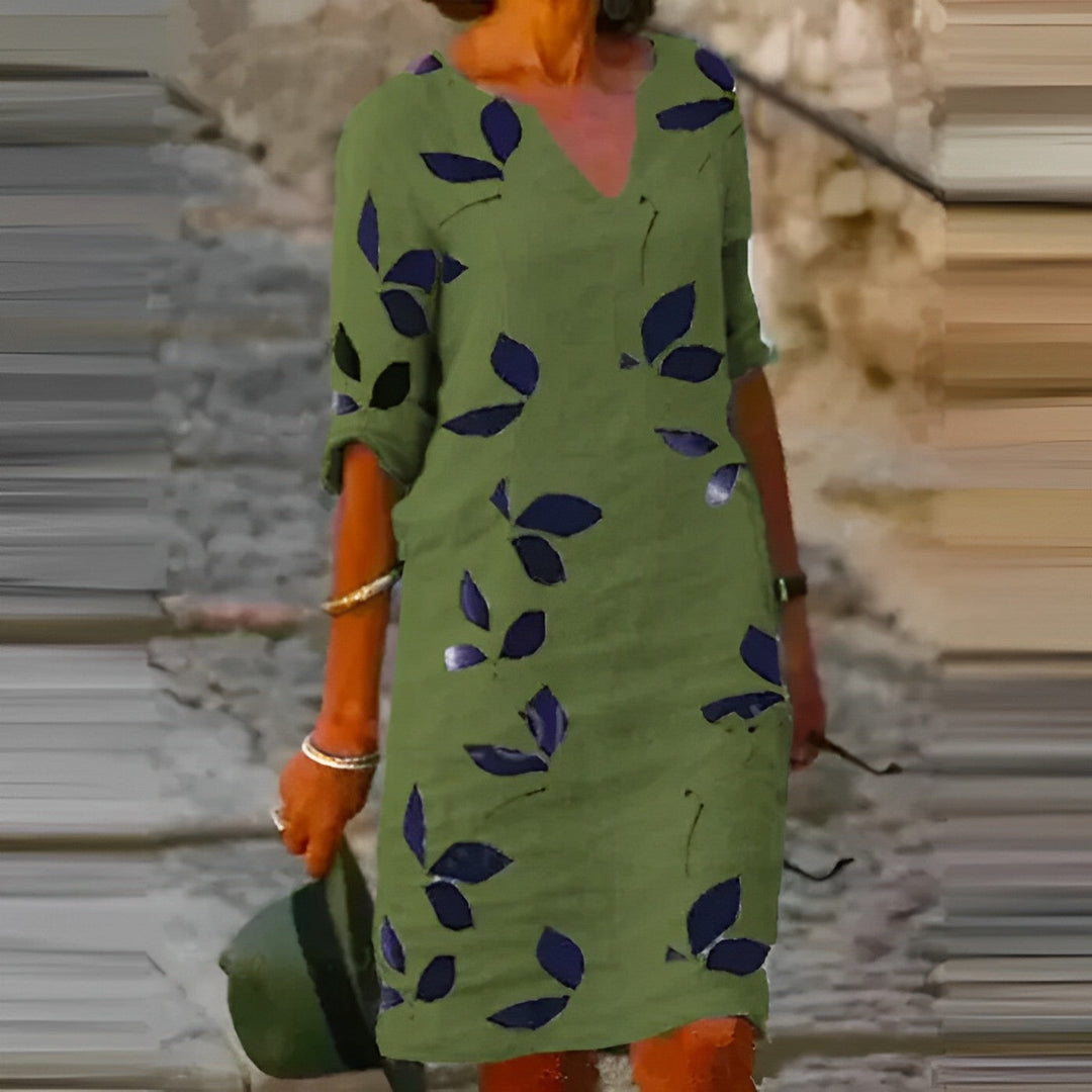 Adembenemende Zomerjurk met Bladerenprint