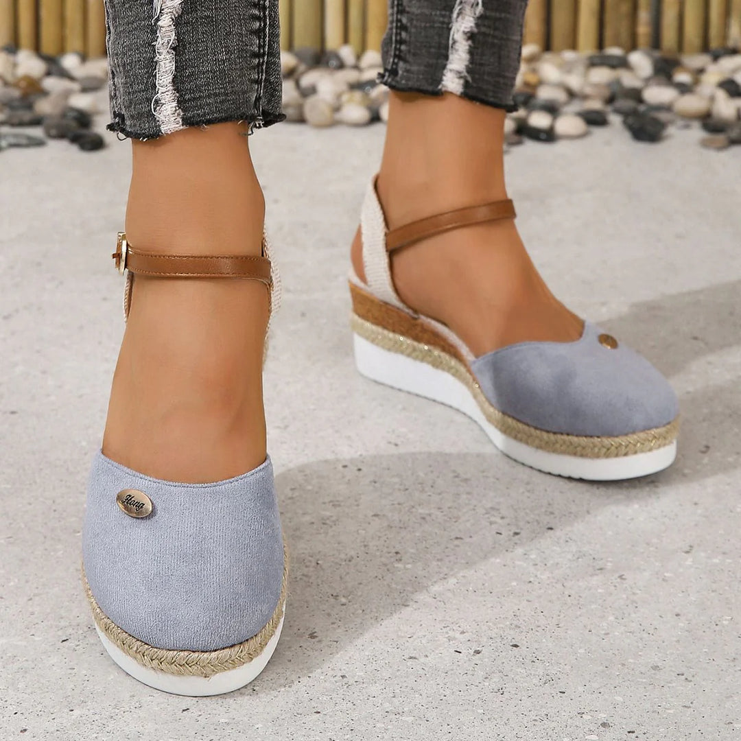 Lichtgewicht Platform Wedge Sandalen met Henneptouw