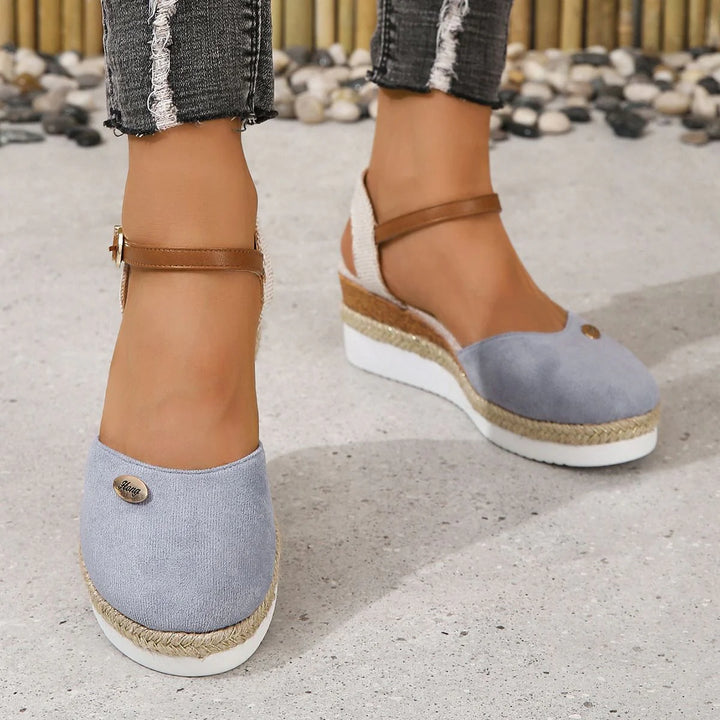 Lichtgewicht Platform Wedge Sandalen met Henneptouw