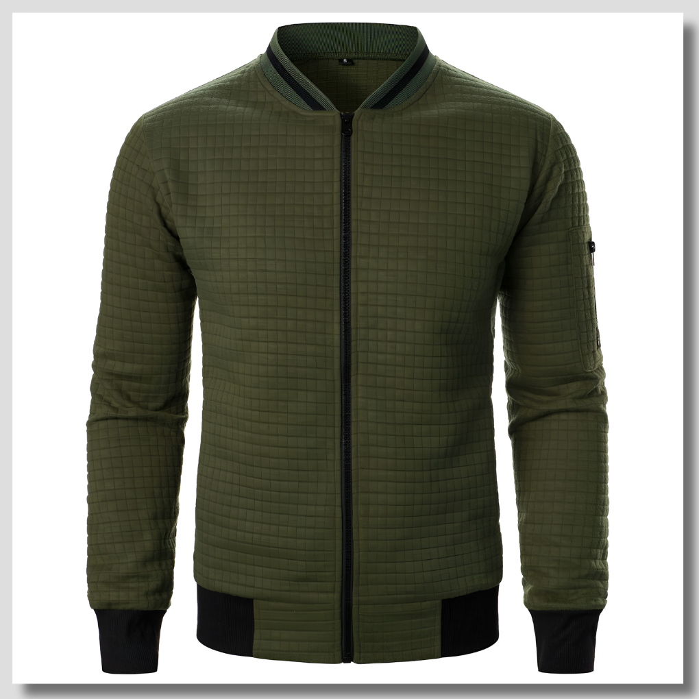 Comfortabele en warme herentrui met rits