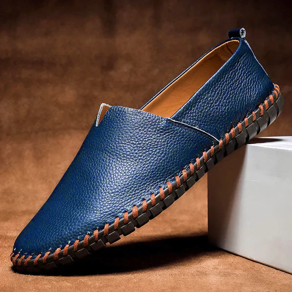 Elegante loafers van mat echt leer