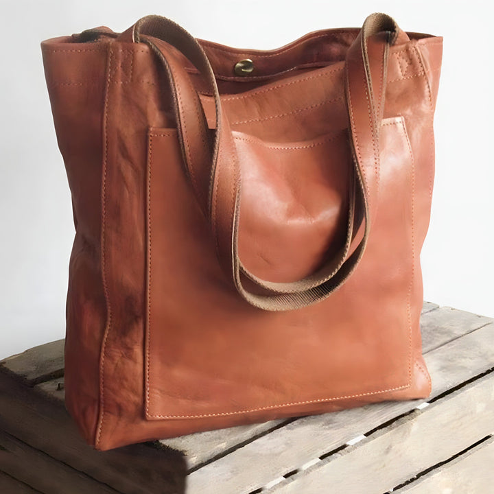 Leren tas voor dames - met veel opbergruimte