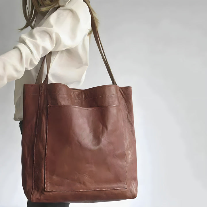 Leren tas voor dames - met veel opbergruimte